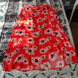 Anthro daisy wrap skirt